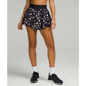 Lululemon Court Rival High-Rise Skirt Haze Dot Inverse Orange Multi - Size 10